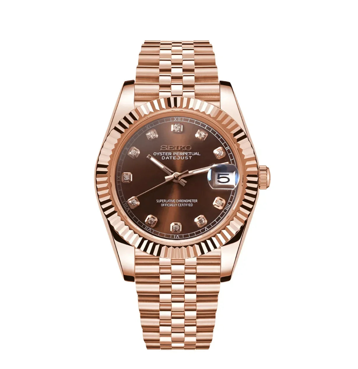 Datejust Chocolate Brown Rose Gold