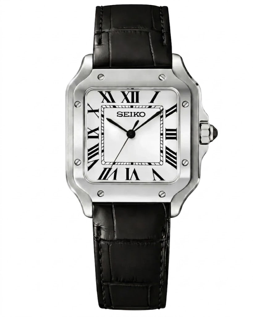 Santos Black And White Leather