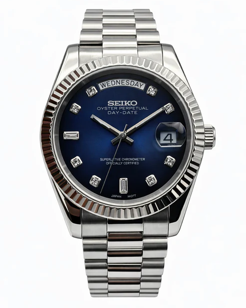 Daydate Midnight Blue Baguette Diamonds
